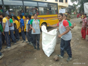 Rally in Pimpledar Village under the programme Swachhata Hi Seva laid by CBSE Board